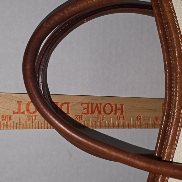 Dooney & Bourke Florentine Vacchetta Leather Double Pockets Tote - Picture 12 of 16